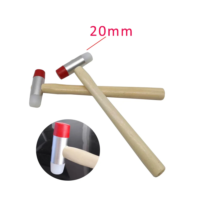 PDR King Tools Wooden Handle Nylon Hammer With Soft Tips For Car Dent Repair Tools Pdr King Kit