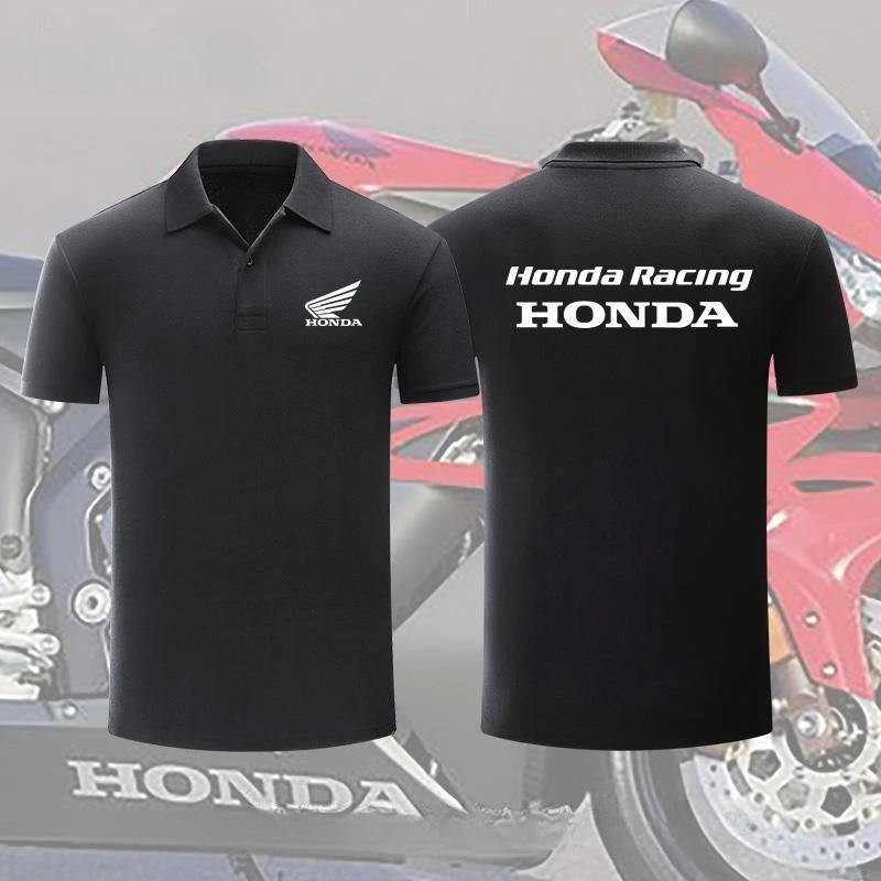 

Мужские и женские рубашки поло Honda для гонок на мотоциклах, такая же летняя повседневная футболка с короткими рукавами для езды по бездорожью, топ