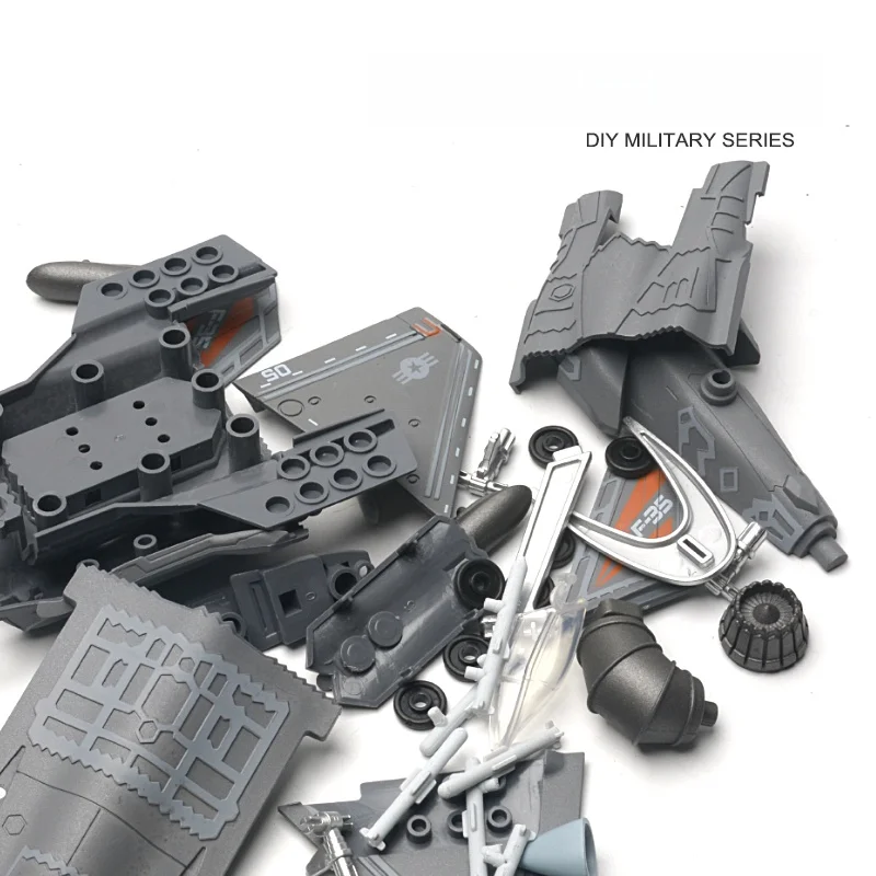 1:72 Amercia F-35 Stealth Fighter Modello Creativo Militare Serie Building Blocks Complementi Arredo Casa Giocattoli Assemblati Per I Ragazzi Regali di Natale