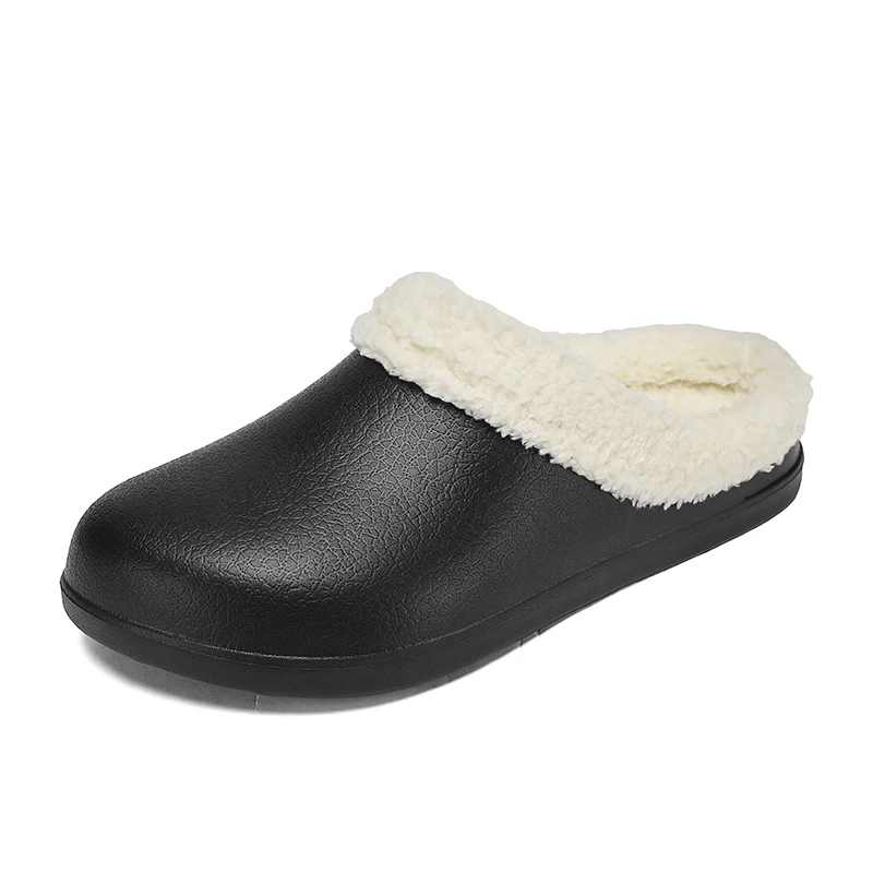 

Модные зимние мужские хлопковые тапочки, уличная теплая обувь, домашние непромокаемые домашние плюшевые теплые хлопковые тапочки для пар, большой размер