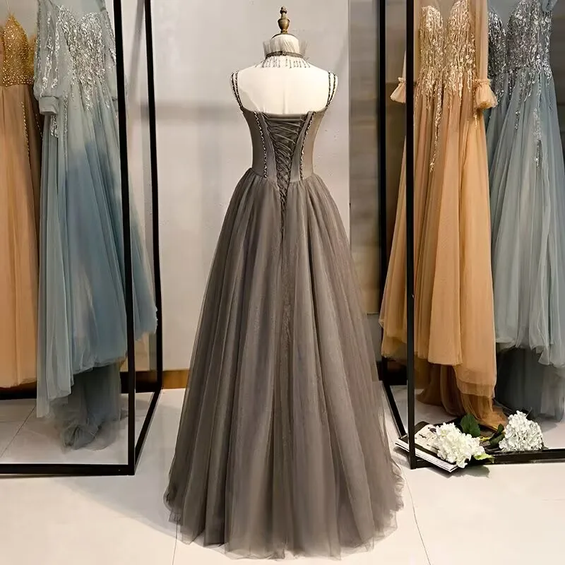 Customized YOUXI Prom Party Dresses Sexy See Through Bodice Floor Length Evening Dress Formal Occasion Gown