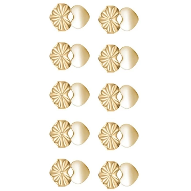 Pack C71D 10 boucles d'oreilles lourdes Heart Support Support Sturdy Plug retenue Boucle d'oreille Boucle d'oreilles pour