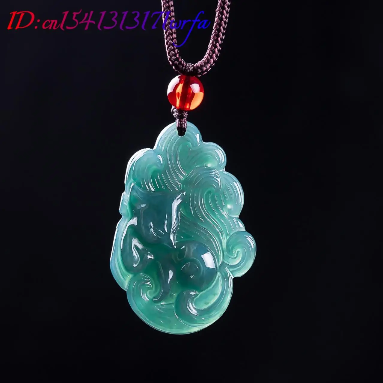 ميانمار الجاديت الثعلب قلادة قلادة اليشم الحقيقي مجوهرات فاخرة مصمم التعويذات الأحجار الكريمة الطبيعية خمر اكسسوارات الموضة #4