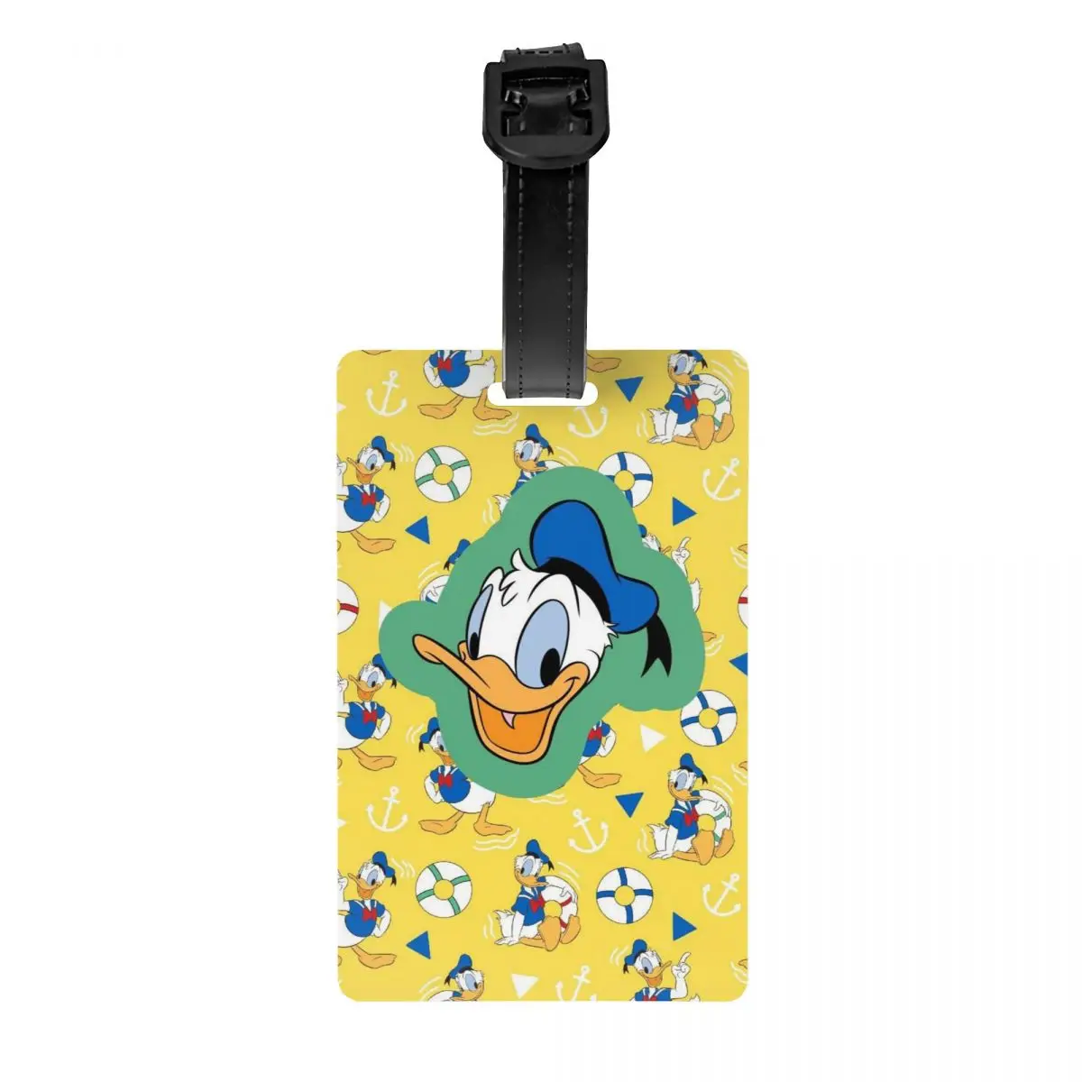 Custom Yellow Donald Luggage Tags Custom Baggage Tags Privacy Cover ID Label