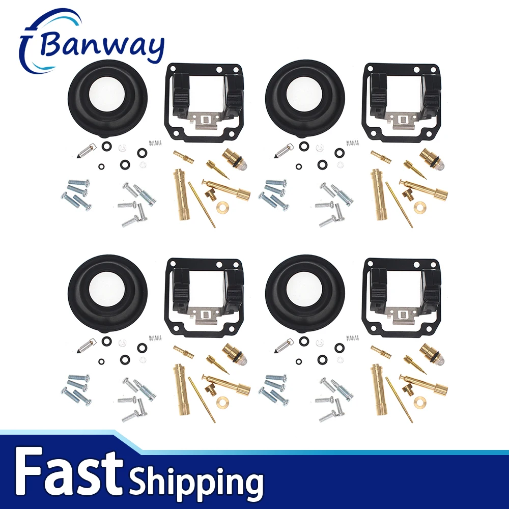 

4X Fit for YAMAHA XJR400 4HM Motorcycle Repair Kit - Diaphragm, Main Slow Jet