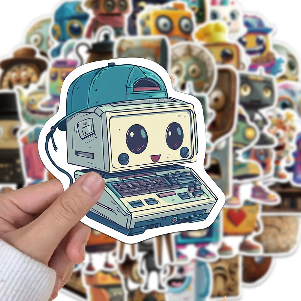 

10/30/50pcs Funny Cartoon Retro Small Tool Stickers Cute Creative Graffiti Decals Luggage Laptop Phone Bike Sticker Decoration