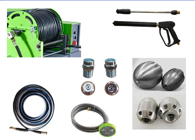 ماكينة تنظيف المجاري ذات الضغط العالي الثقيلة بمحرك 55 حصان جديدة 180 بار 115LPM درجة صناعية #6