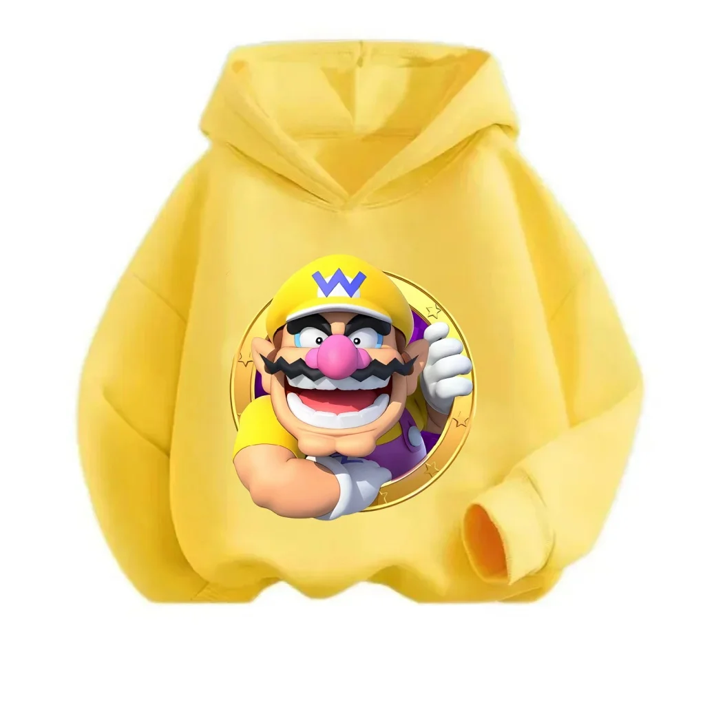 

2025 New Top Unisex Children's Super Mario Cartoon Anime Printed Hoodie Casual Comfortable Top Cute Fashion Trendy 3D Style