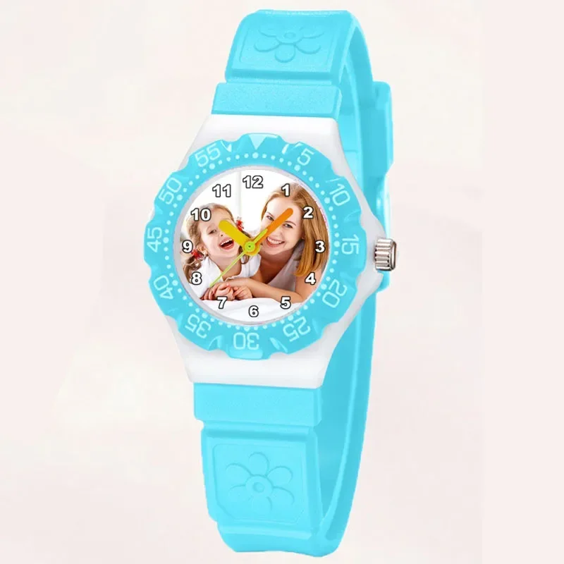 A3331 Dropship reloj de goma para niños reloj con foto personalizada relojes con imagen personalizada reloj de pulsera creativo para regalo de cumpleaños para niños