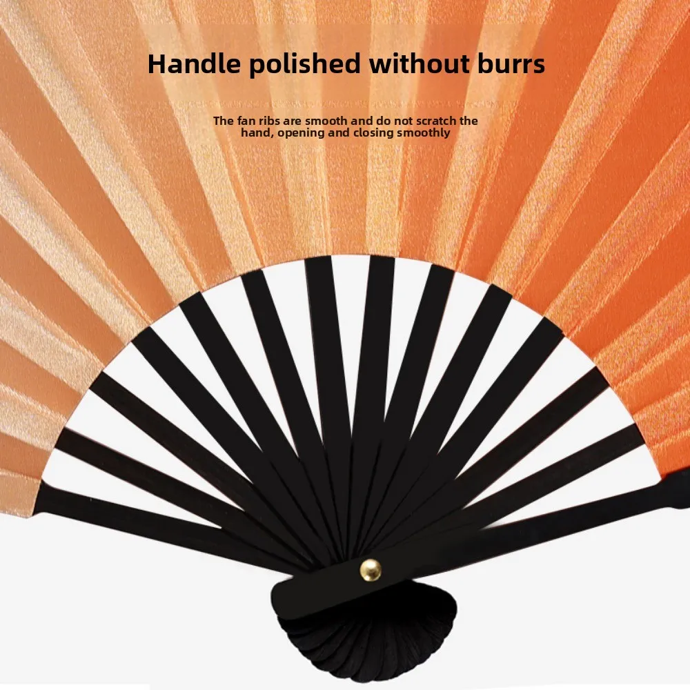 26.5cm Chinese Tai Chi Yoga Kung Fu Fan Multistyles Chinoiserie Gift Pink Ink Flower Classical Dance Fan Plastic Bone
