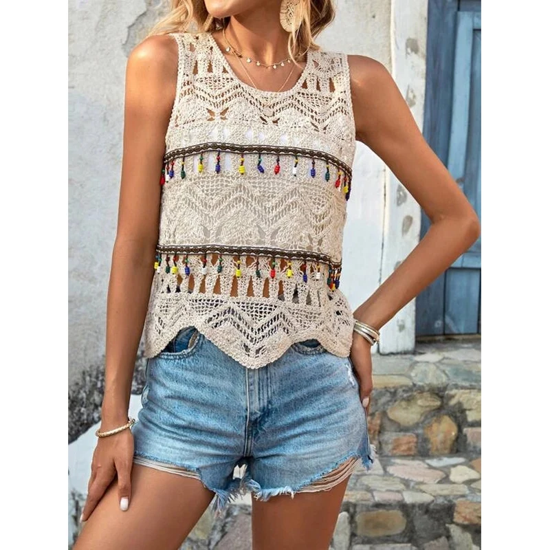 Sleeveless Rib Knit Tank Top Summer Casual Crop Top Streetwear Slim Fit High Street Style Koreanfashion for Women