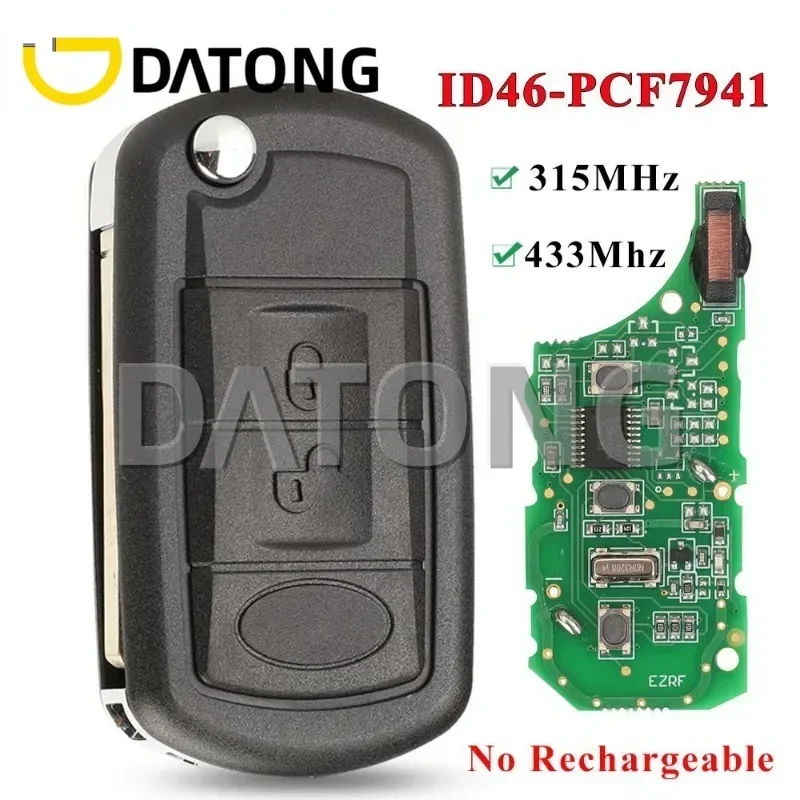 CHANKey 315/433MHz ID46-PCF7941 Chip 3B Flip Remote Control Car  Fob For RANGE ROVER Sport Land Rover Discovery 3 Full