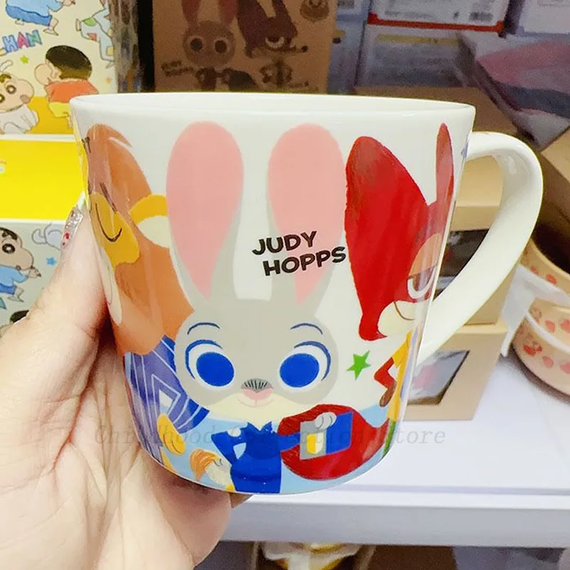 Kawaii Disney Zootopia Judy Hopps Nick Wilde Buffalo Director Sheep Deputy Mayor Action Figure Toys Ceramics Mug Cup Kids Gifts