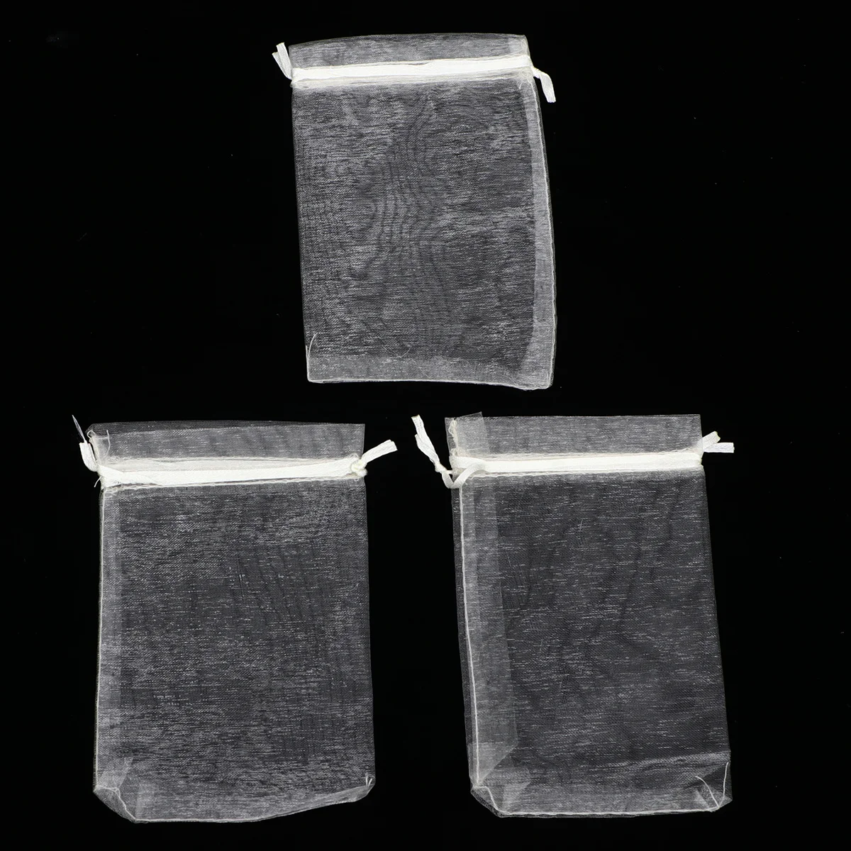 100 قطعة أكياس الرباط الأورجانزا أكياس شبكية لتخزين حلوى الزفاف هدية التعبئة الحرفية خرز للمجوهرات مفاتيح ماكياج السفر