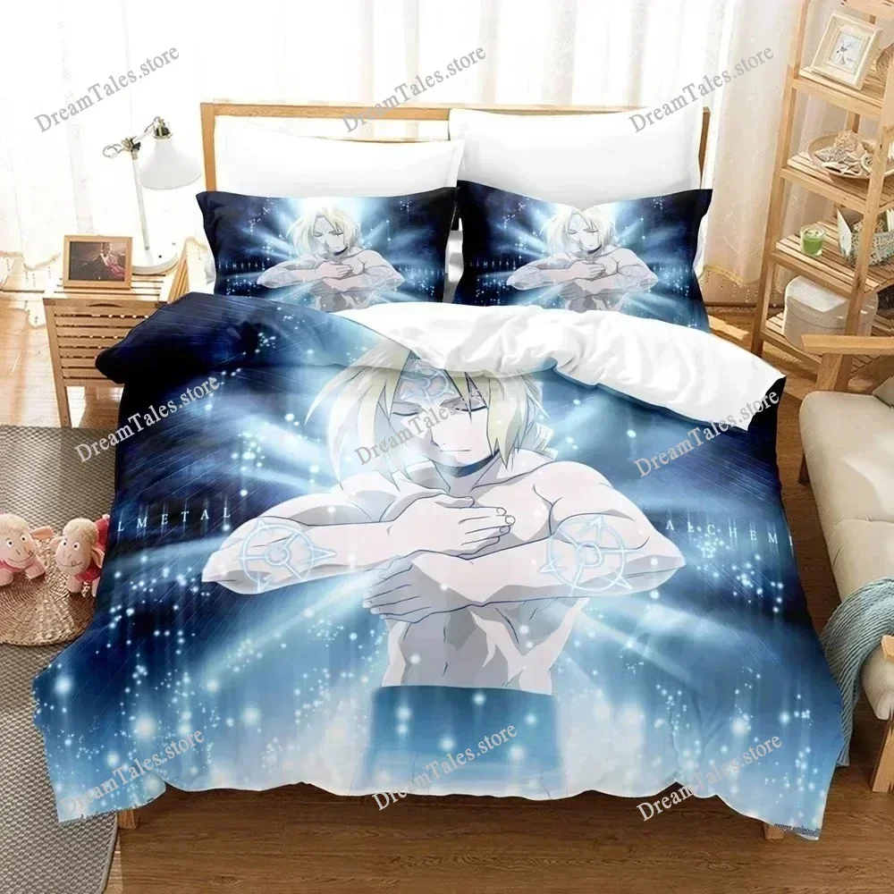 

3D Printed Anime FULLMETAL ALCHEMIST Bedding Set Duvet Cover Bedroom Comforter Single Twin King _Size Quilt Cover Home Textiles7
