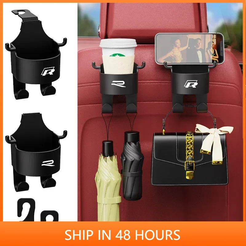 

Car Logo Seat Back Storage Organizer Water Cup Holder Hook For Volkswagen Tiguan Bora POLO PASSAT CC Touran GOLF Jetta Arteon