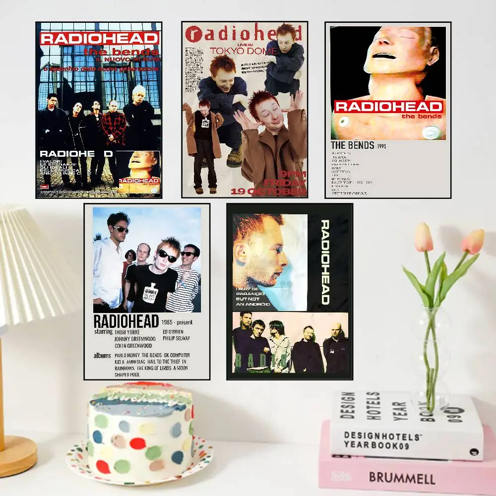 Rock Band R-RadioheadS Posters Living Room Bar Cafe Quality Canvas Vintage Style Comics Painting Art Home Wall Decor Picture