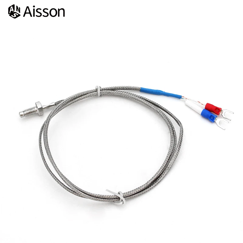 M6 Screw K/E Type Thermocouple Probe Sensor 1M 2M 3M 4M 5M Wire Cable for Industrial Temperature Controller 400℃