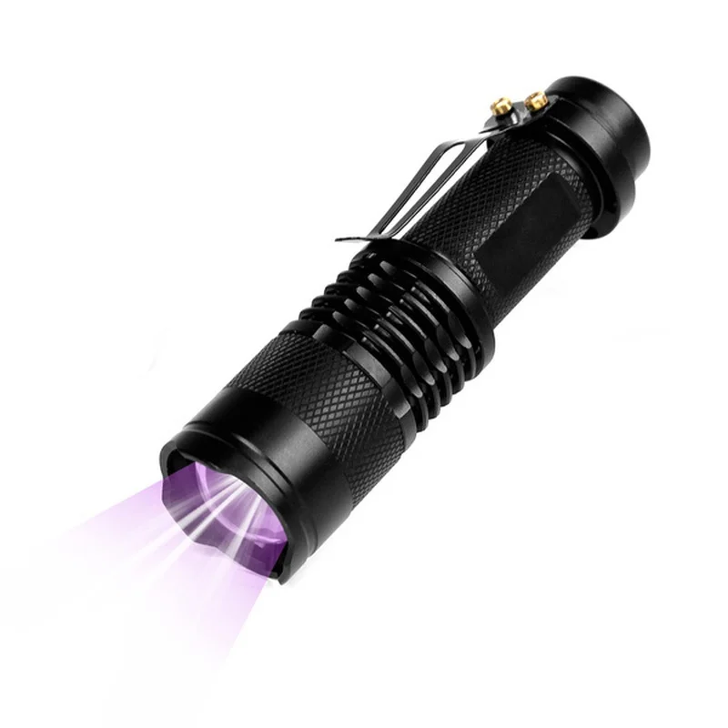 Ultra Violet LED Flashlight Blacklight Light 395/365 nM Inspection Lamp Torch Light UV Lamp Zoomable 3 Modes Ultraviolet Lamp