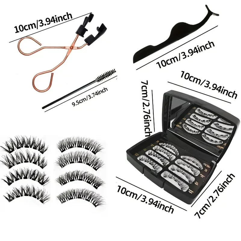 Magnetische Wimpern – 10-fache Haftung, stabiles Quantenmagnet-Wimpernset, 3D-falsche Wimpern, natürlich dick, geruchlos
