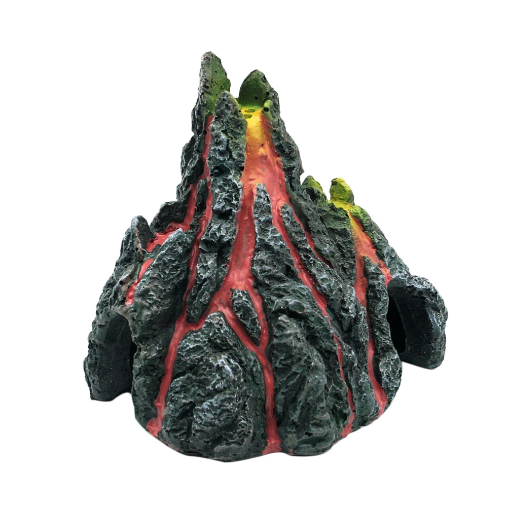 

Simulated Resin Volcano Creative Fish Tank Decoration Lively Natural Landscape Safe for Fresh Saltwater Enhance Visual Appeal