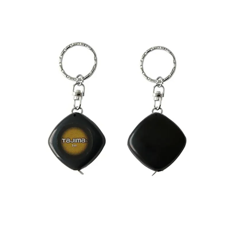 TAJIMA Mini Tape Measure 1Pcs with Aluminium Key Chain 1/2/3m Length 6mm Width Measuring Tool 1001-0056/1001-2454/1001-0841