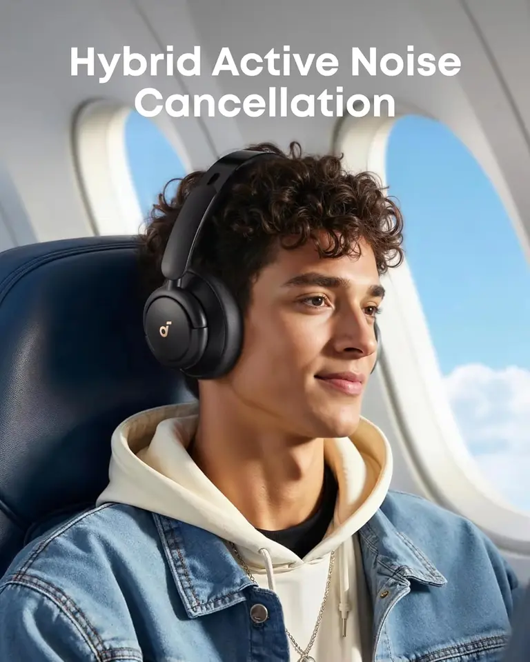 Soundcore by Anker Life Q30 Hybrid Active Noise Cancelling Headphones Wireless Bluetooth Headphones Over Ear Headset Earphone - 3