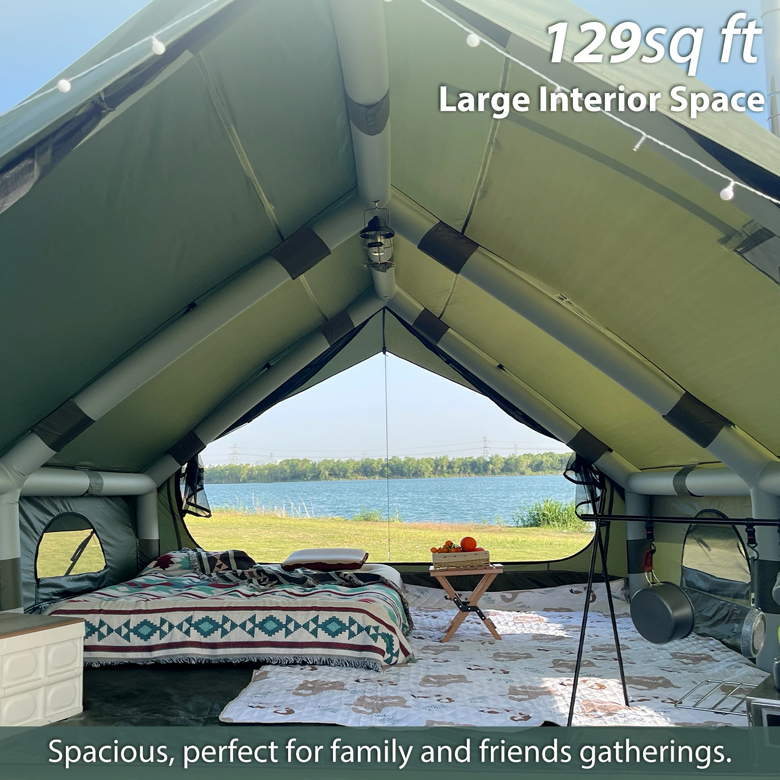 Large Automatic Portable & Fol - Outdoor Inflatable Camping Tent With Air Pump ulasan dan harga