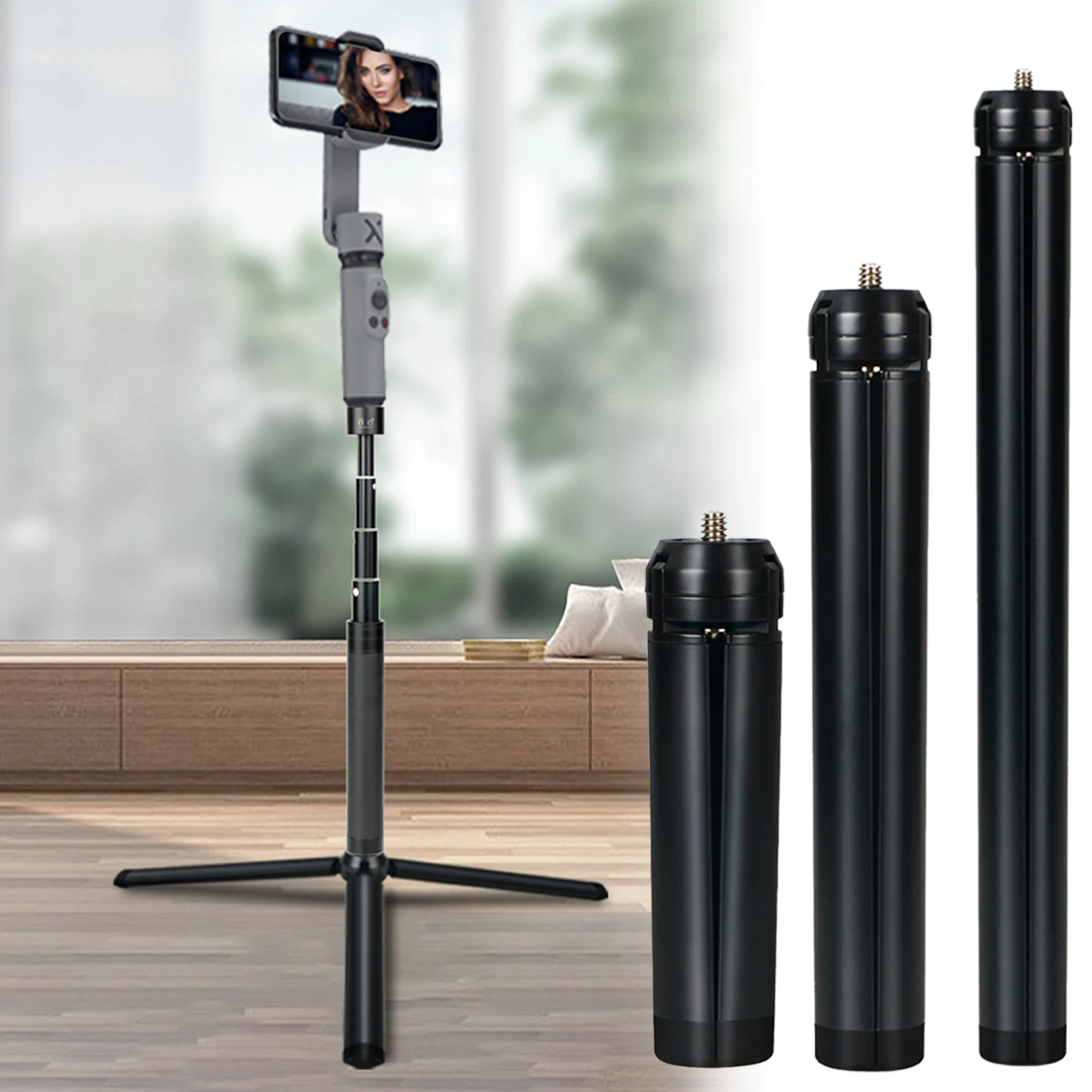 사진 촬영용 휴대용 경량 셀카 스틱 삼각대, 데스크탑 삼각대