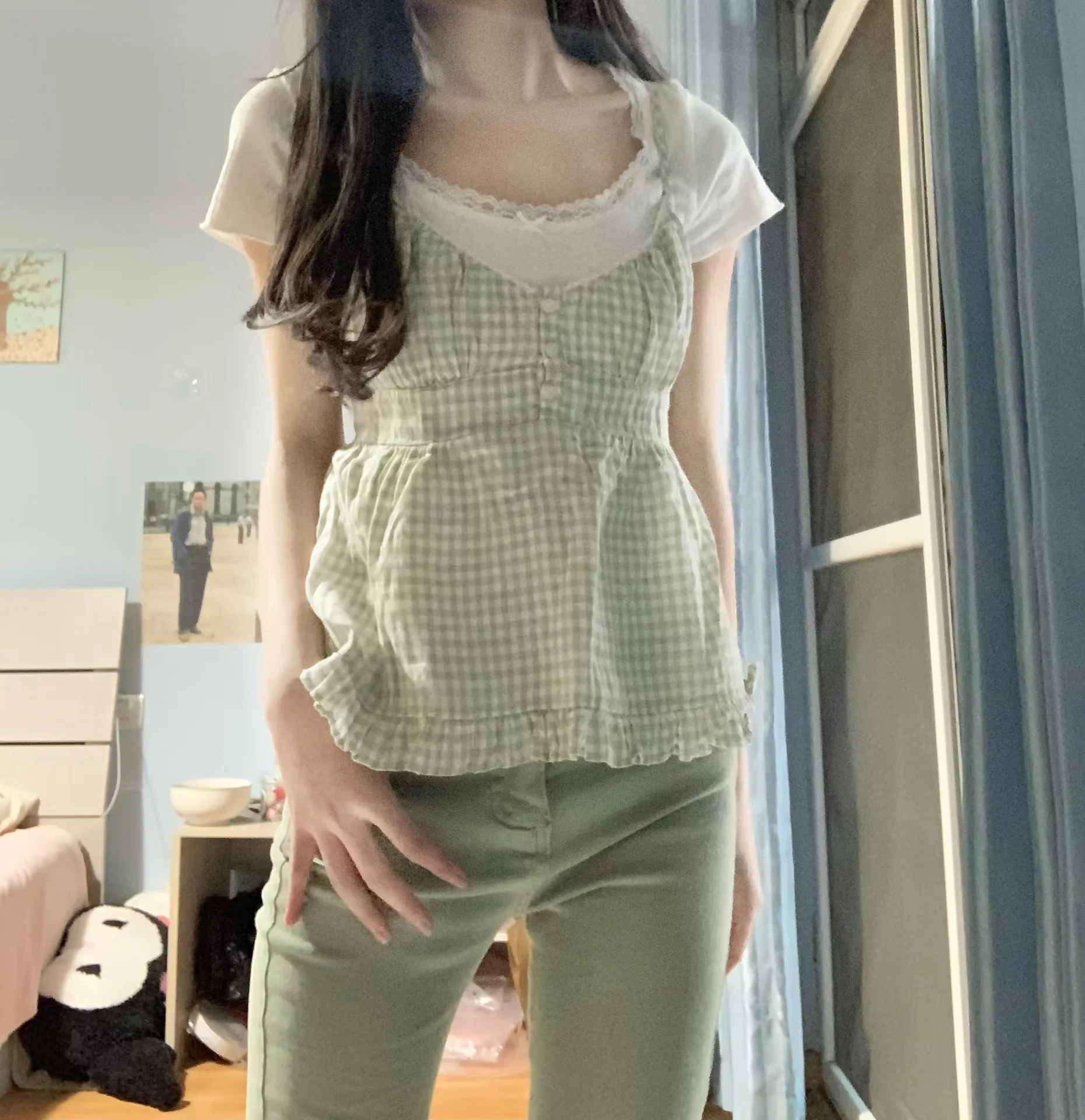 

Женская топ-майка Brandy Girl в клетку, стильная, для многослойных образов, с эффектом утяжки талии, из хлопка, для повседневной носки