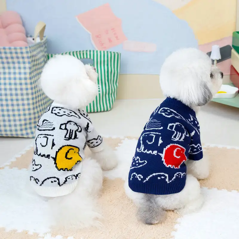 

Dog Cardigan Sweater Pet Spring and Summer Clothes Cat Sweater Suitable for Teddy Bichon Small Dogs