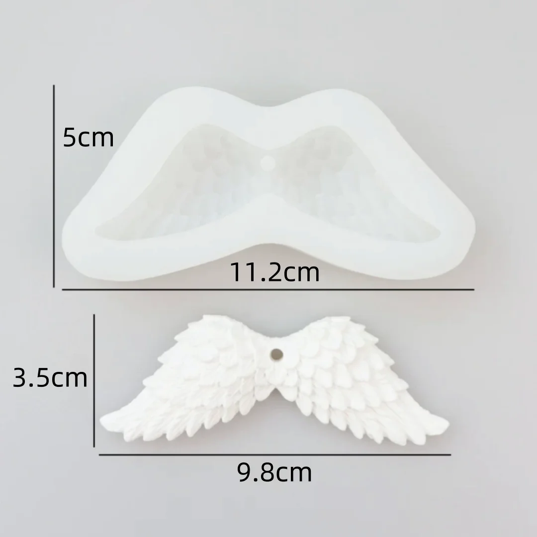 Angel Wings Pendant Aromatherapy Gypsum Silicone Mold Car mounted Handing Aroma Plaster Pendant Mold