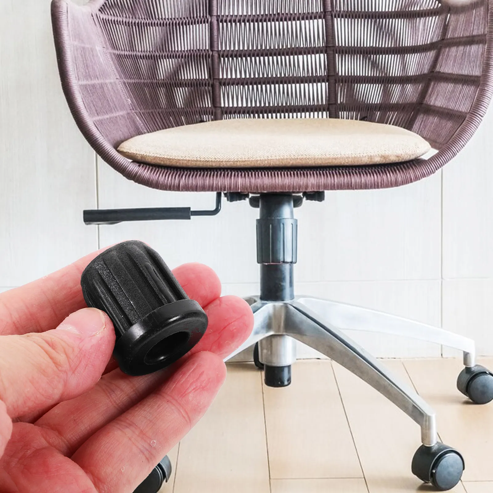 20Pcs Rustproof Plastic Caster Socket Inserts Thick Stem Sleeve for Chair Feet Wheel Mounting Socket for Home Office Furniture