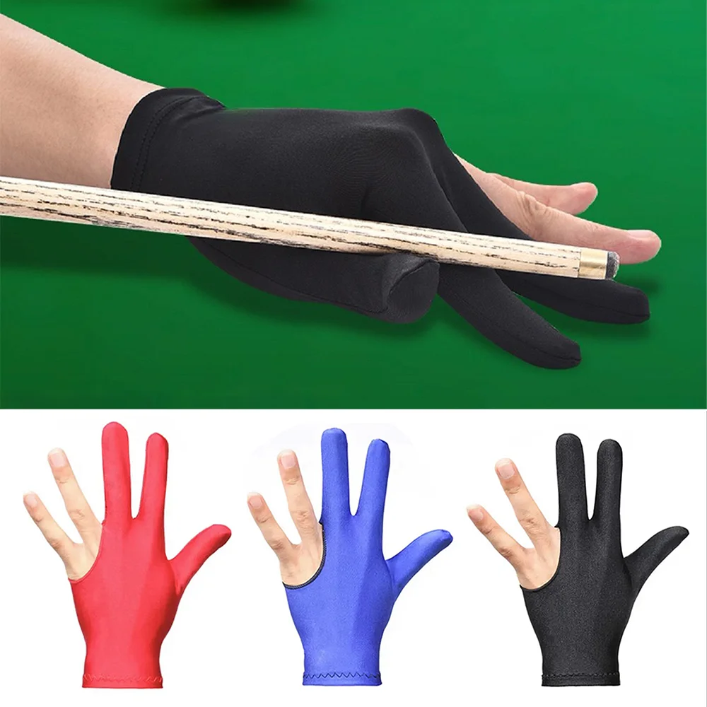 

1Pc Professional Billiard Gloves Thin Breathable Left/Right Hand Open Three Fingers Billiard Pool Cue Gloves Snooker Accessories