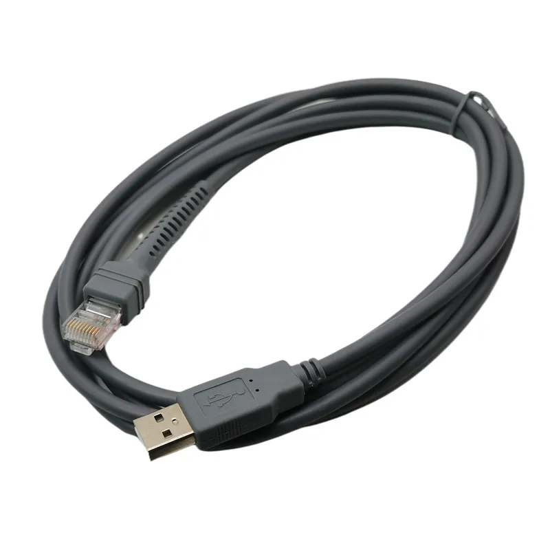 New 2M USB to RJ45 Scanner Cable For Symbol LS2208 LS1203 LS4208 DS6708 Bar code Scanner Symbol Part Cable