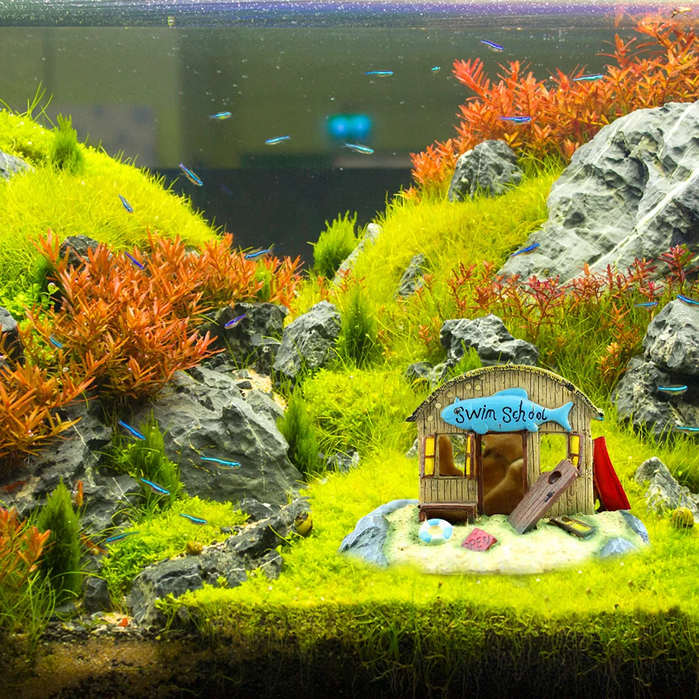 

Aquarium Resin Cabin Decor Fish Tank Landscaping Underwater Decoration Accessories Aquarium Decor Artificial Cabin