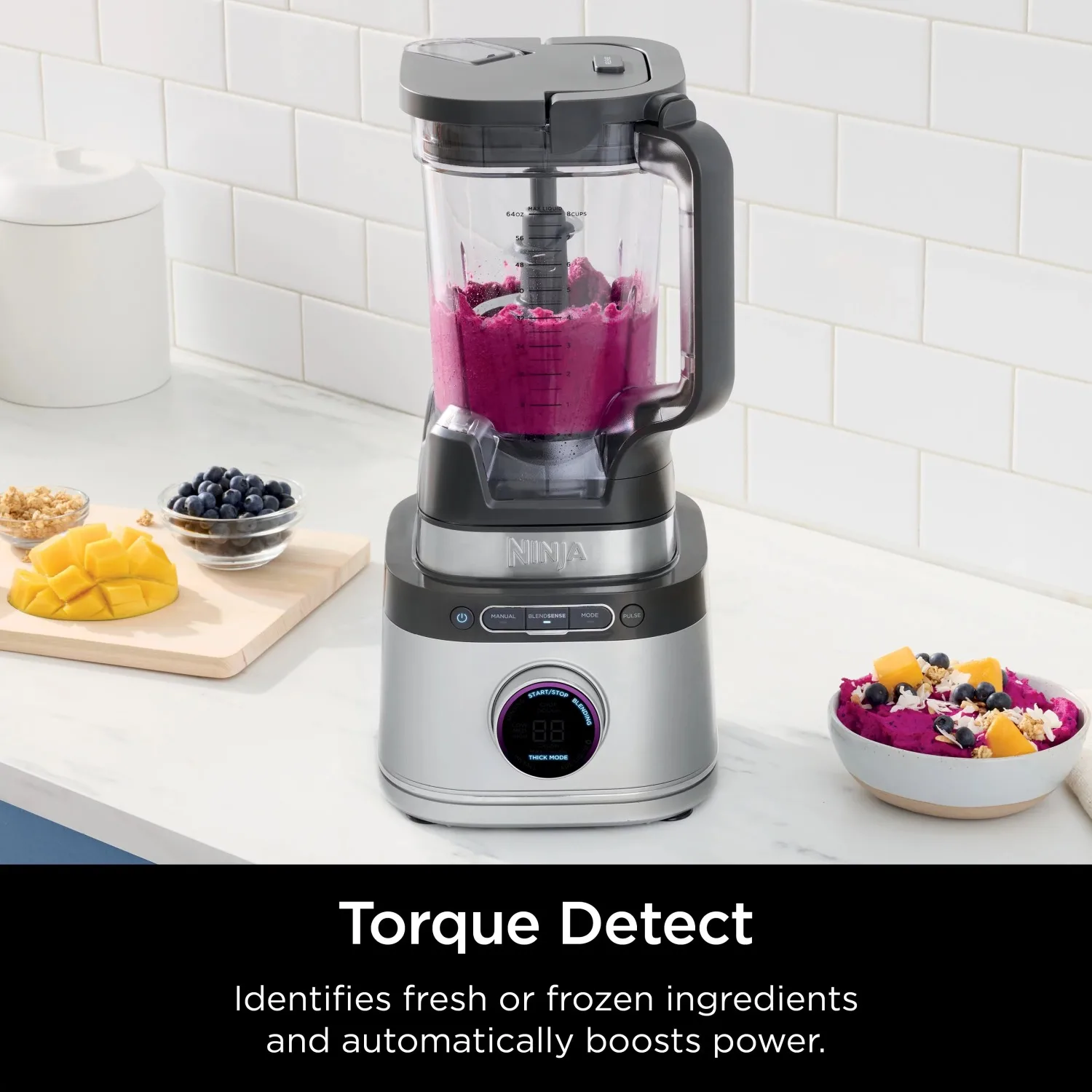 Detect Kitchen System Power Blender + Processor with Blend Sense Technology, Silver, TB400