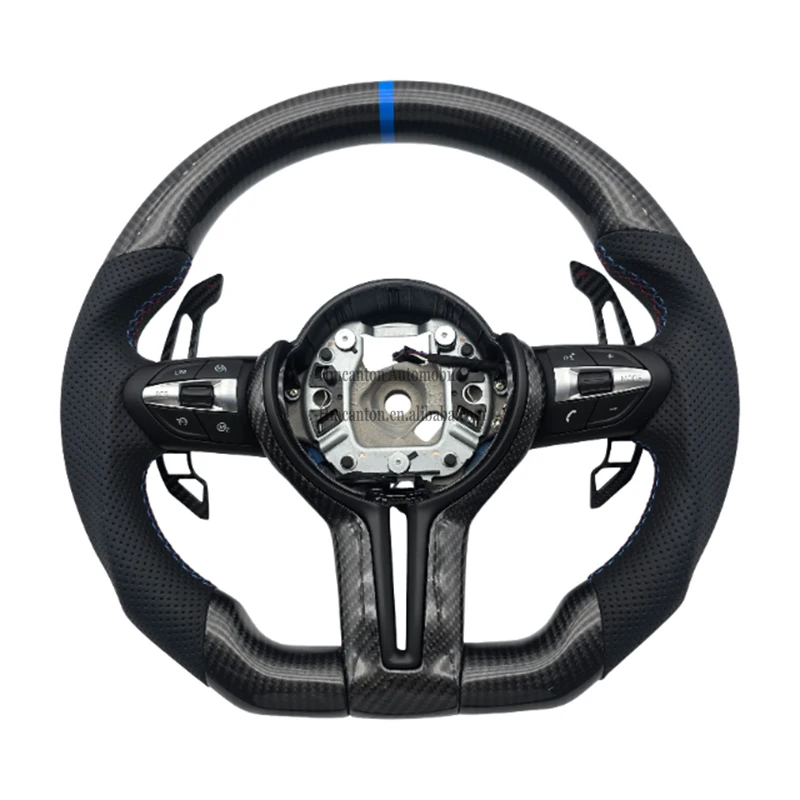 

Лидер продаж, качественный кожаный руль из углеродного волокна m Sport для BMW F06 F10 F30 F87 E90 F01 F02, автомобильный руль