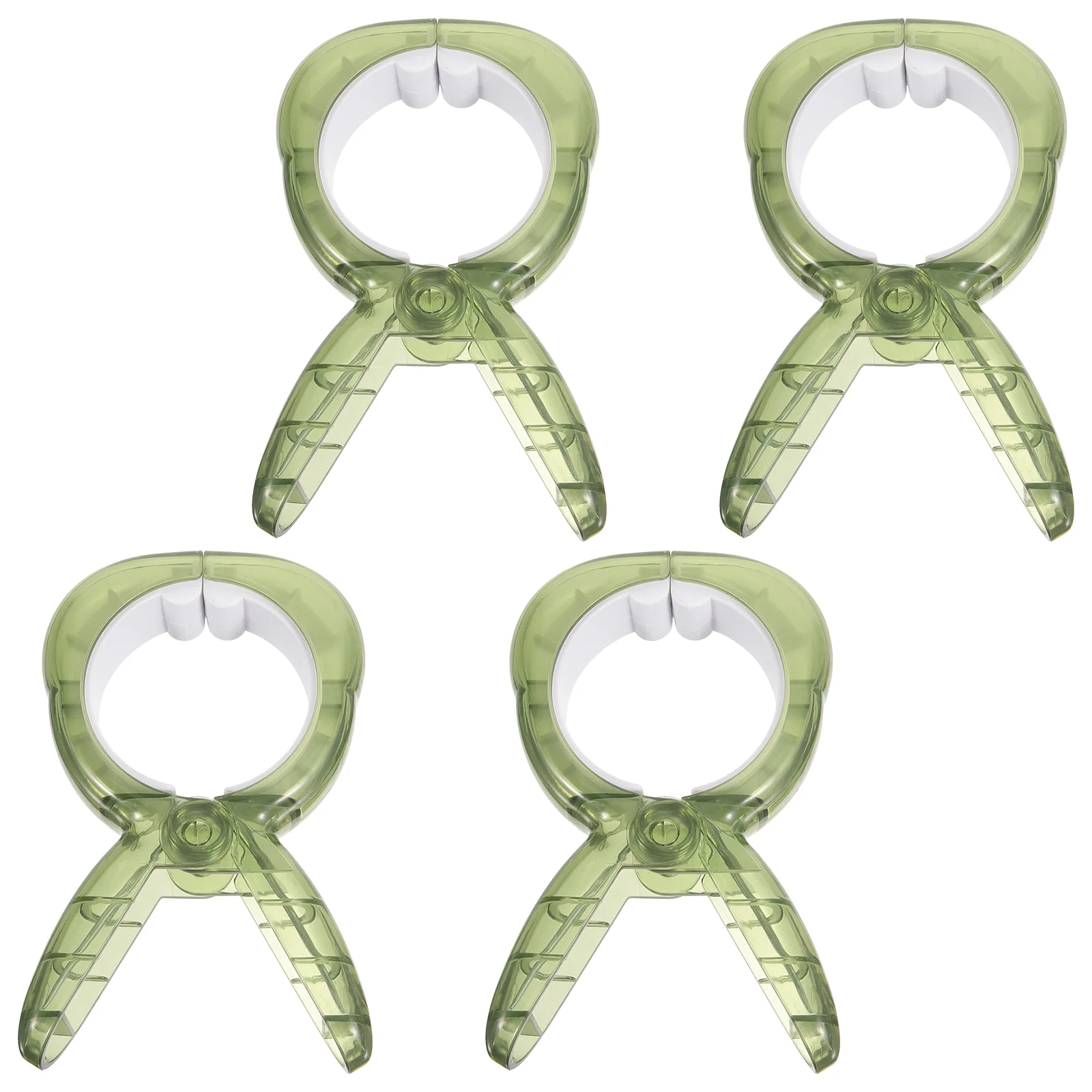 

4 Pcs Strong Beach Towel Clips Mini Clothespins Laundry Non-slip Large Drying Rack
