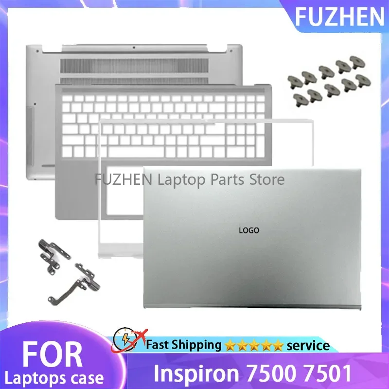 

New For Dell Inspiron 7500 7501 Laptop LCD Back Cover Screen Bezel Frame Palm Rest Bottom Cover Hinges Rear Lid Top Case 0VFPVN