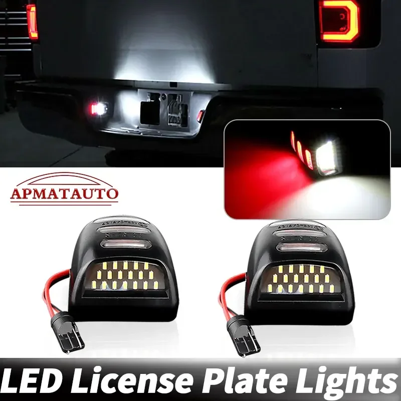

2 шт. светодиодные фонари номерного знака для Chevrolet Silverado 1500 2500 3500 Avalanche GMC Sierra Suburban Tahoe Cadillac Escalade 6500K