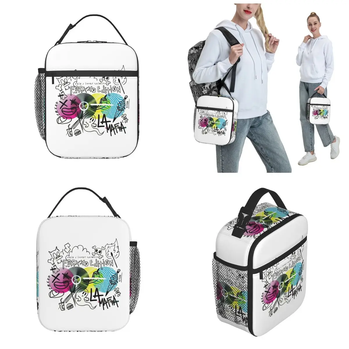 Feid Ferxxo Calipsis 2024 Tour Merch Insulated Lunch Bags For Picnic FerxxoCalipsis Storage Food Boxes Thermal Lunch Box