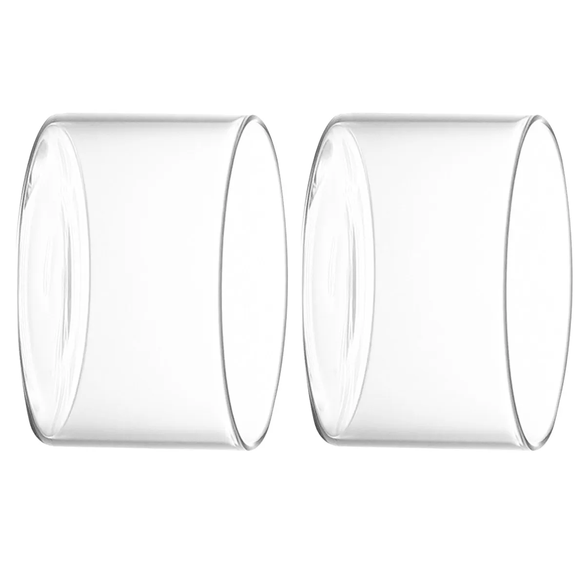 2Pcs Household Pudding Cup Multi-Function Glass Dessert Cup for Ice Cream Yogurt Pudding Fruits Display Stable Non-Deformable