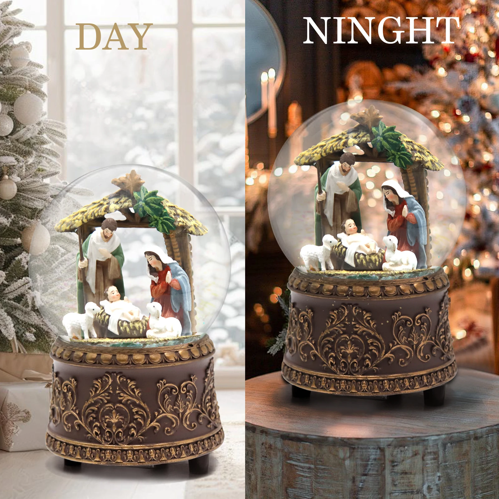 

For Kids & Christmas Lovers A Musical Crystal Ball with , Perfect for Children's Room Decor and Festive Desk Display