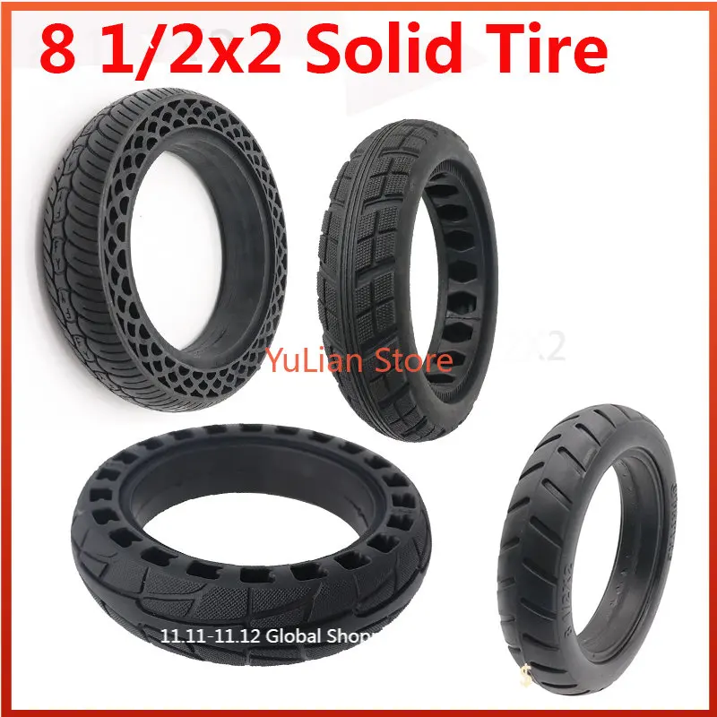 Size 8 1/2X2 (50-134)solid Tire 81/2*2 No-pneumatic Tubeless Tyre 8 Inch Tyre Electric Scooter Tire Free Inflatable