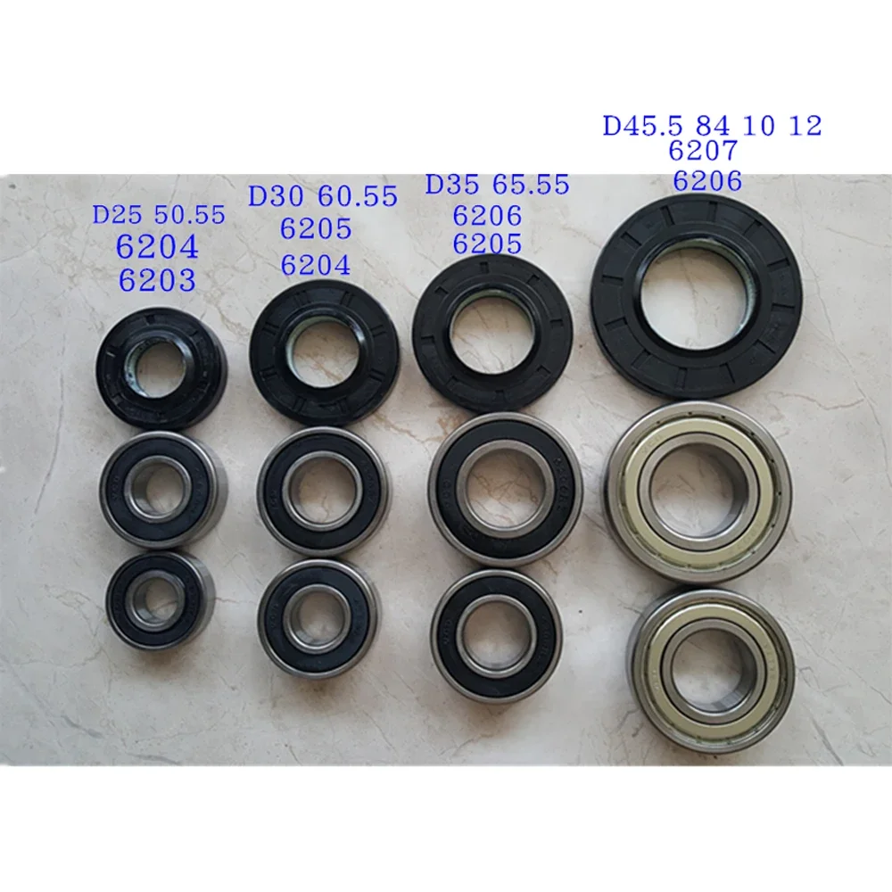 New For Samsung Drum Washing Machine D35 Bearing 6205RZ 6206RZ Water Seal D25 6203RZ 6204RZ D30 6204 6205 Washer Parts