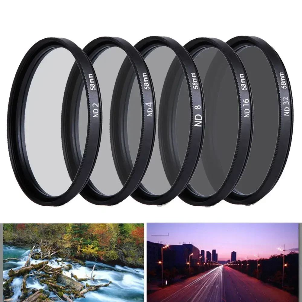 

2024 Camera 49 52 55 58 62 67 72 77 82mm Neutral Photography Density ND 2 4 8 Lens Filter Camera for Canon Nikon Sony