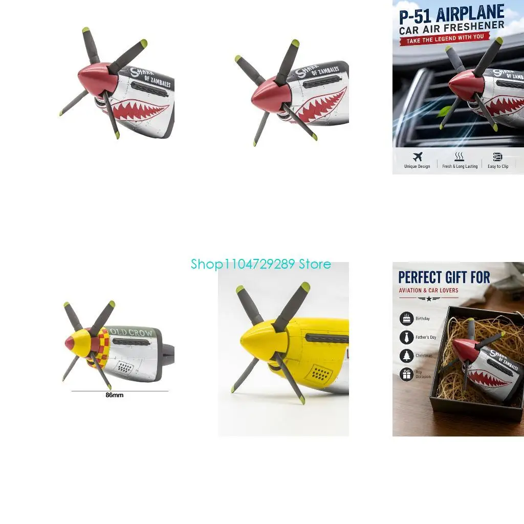 D8KE Car Air Outlet Ornament Diffuser with Fighter Plane Styling, ABS Clip Accent for Commuters and Interior Use Each Day