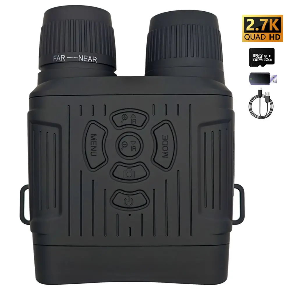 

2.7K Digital Binoculars Button Simple to Learn Night Vision Binoculars NV7000 for Children Observing Critters