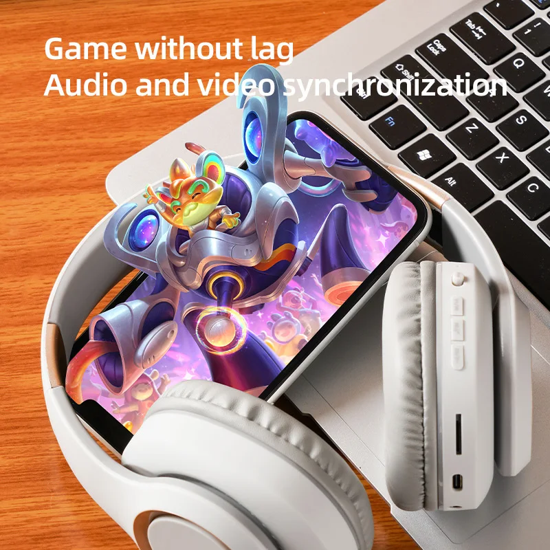 TYPE-C Bluetooth-Kopfhörer Stereo-Bass drahtlose Kopfhörer Sport Gaming Tws Headsets mit Mikrofon Noise Cancel ling unterstützt tf